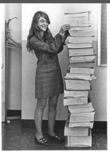 This is Margaret Hamilton, NASA lead software engineer, and this is the Apollo guidance program that she wrote.