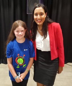 It was amazing to meet 8-year-old Chloe after my talk and hear about her space goals! She's a dedicated and inspiring young lady! (Image credit: Claire Mainstone)