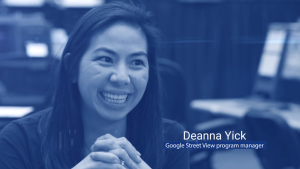 Deanna Yick. Google Street View Program Manager [Still from Behind the Scenes: Mapping the International Space Station with Google Street View https://youtu.be/IBTP62jd4DA]