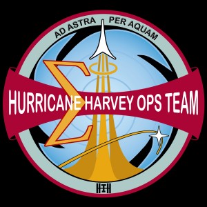 NASA's Hurricane Harvey Operations Team Mission Patch - designed by Fiona