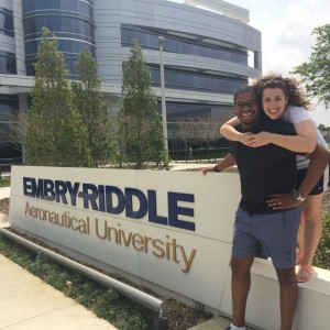 Natalie With Her Husband Loren At Their College