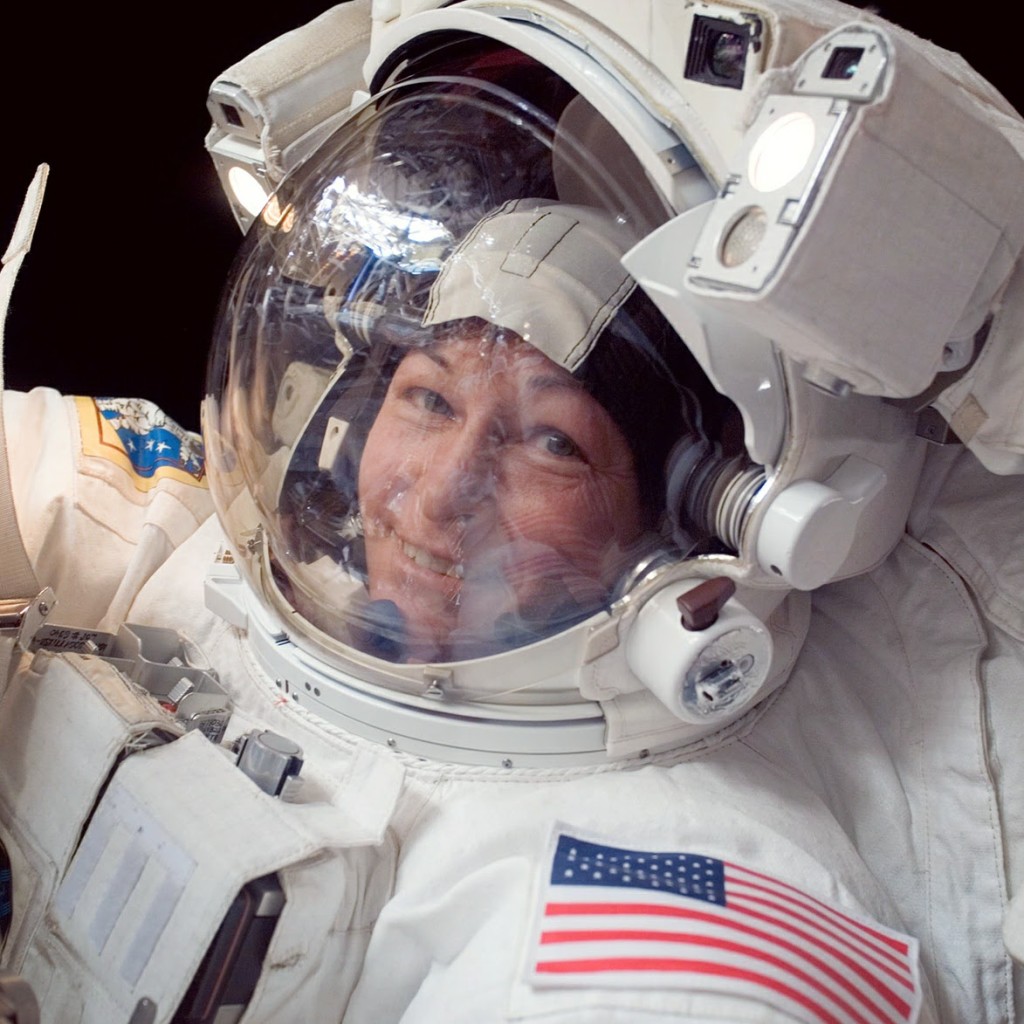 NASA Astronaut Peggy Whitson During A Spacewalk or EVA (Extra-Vehicular Activity) (Source: NASA)