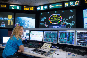 Jessica Tramaglini on-console in NASA's Mission Control Center [Copyright: NASA, Photographer: Bill Stafford]