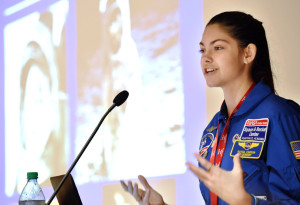 Alyssa Carson speaking about her drive to become an astronaut