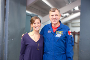 Natalie Panek with Canadian Space Agency Astronaut Dr. Dave Williams [Photo Credit M. Northcott]